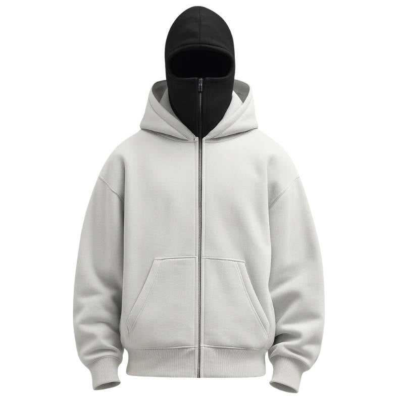 Unisex Full Zip Balaclava Hoodie