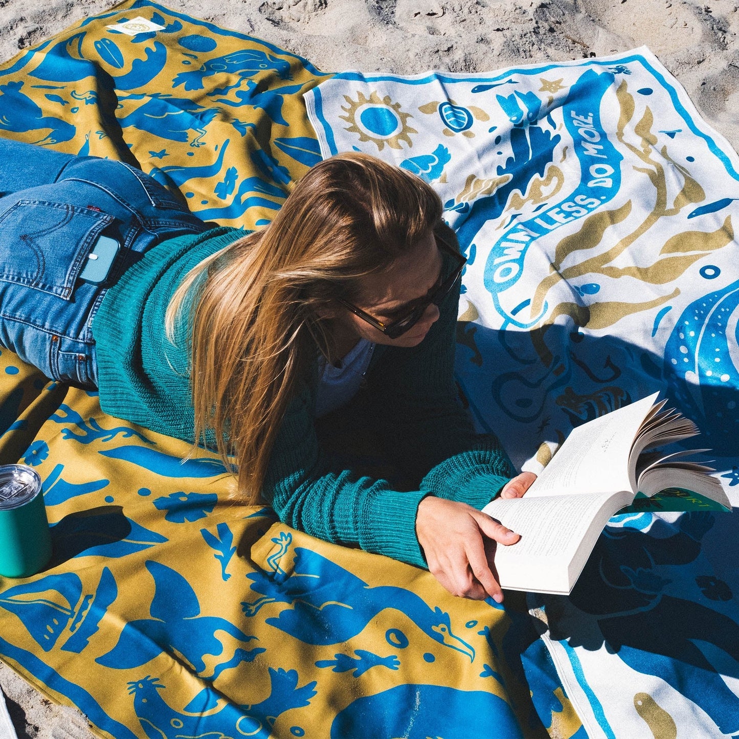 Festival Blanket: Nomadix x 5 Gyres: Kelp Swirl