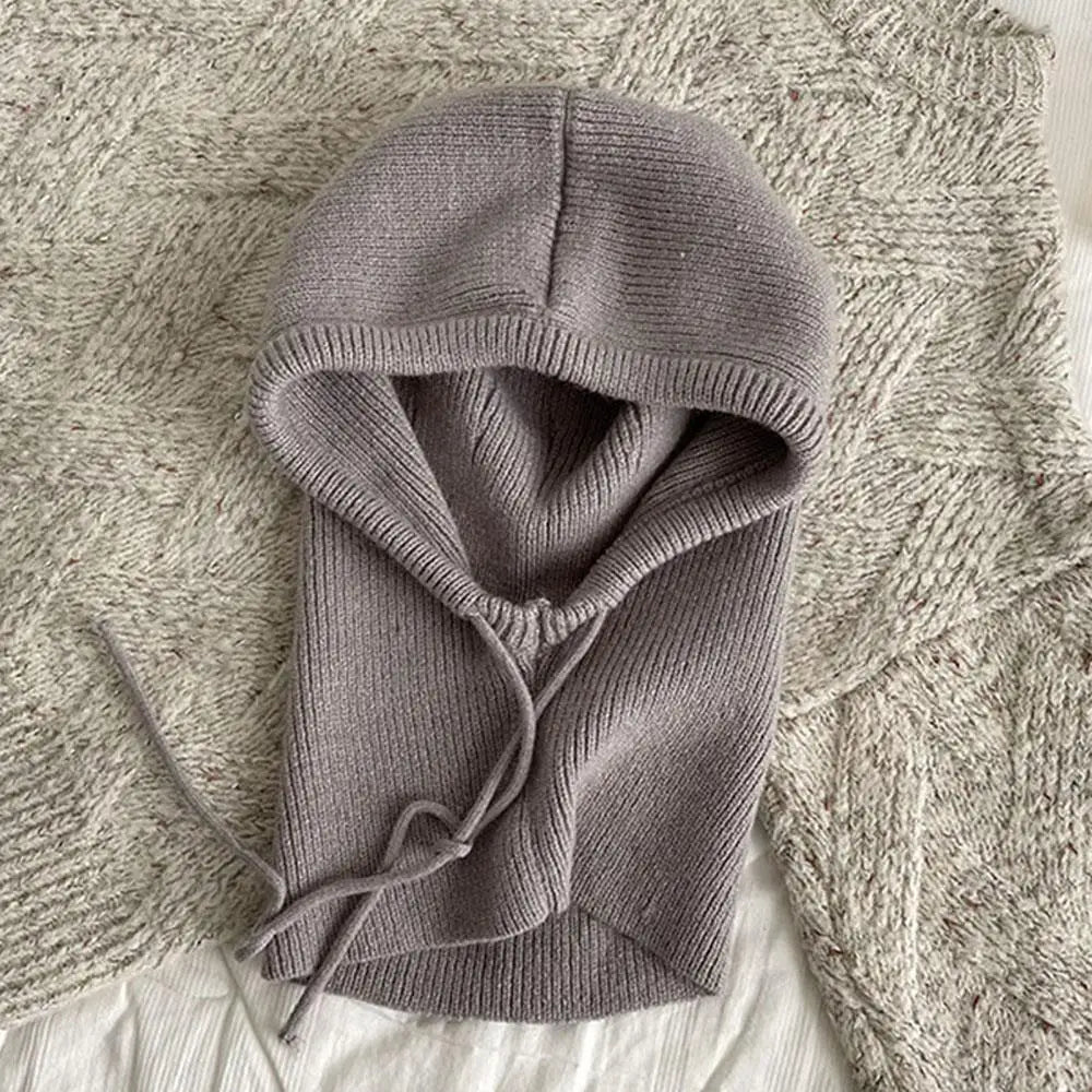 Knitted Hooded Balaclava Hat Neck Warmer