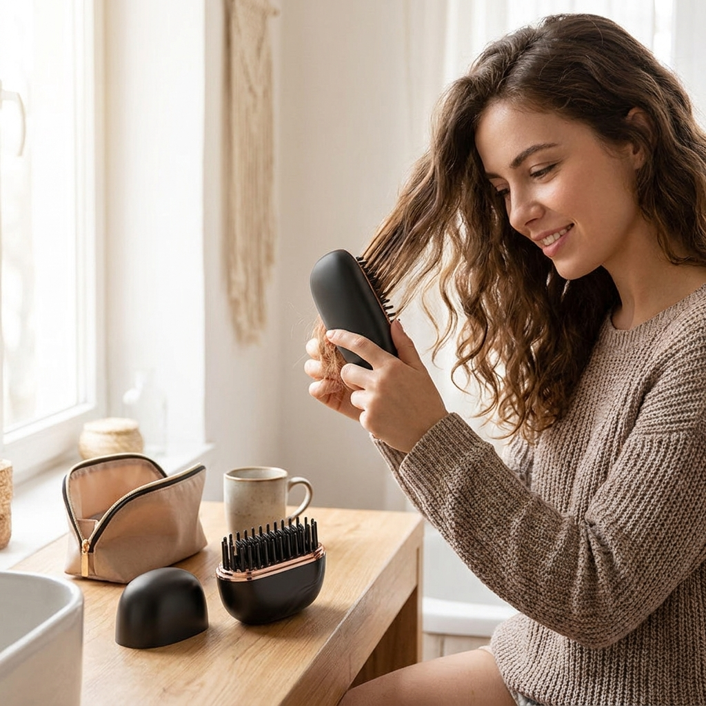Mini Hair Straightening Comb lifestyle