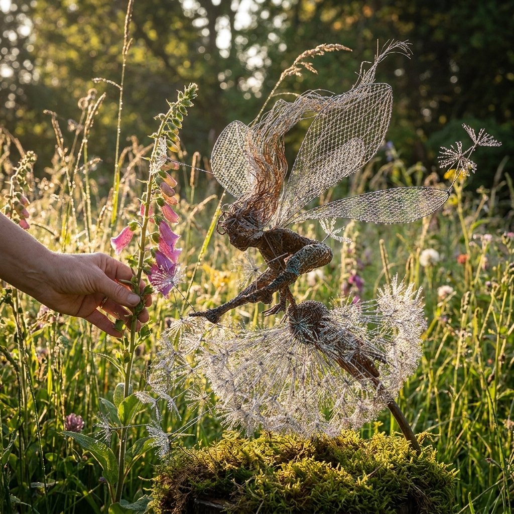 Fairy Steel Garden Sculptures lifestyle