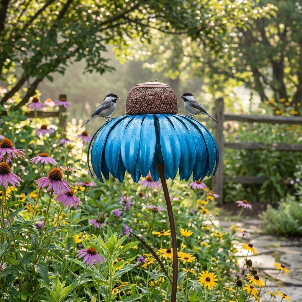 Coneflower Bird Feeder lifestyle