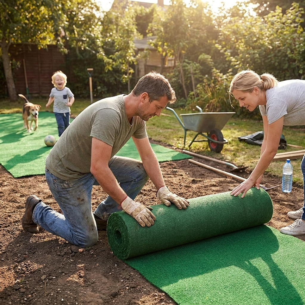 Grass Seed Mat lifestyle