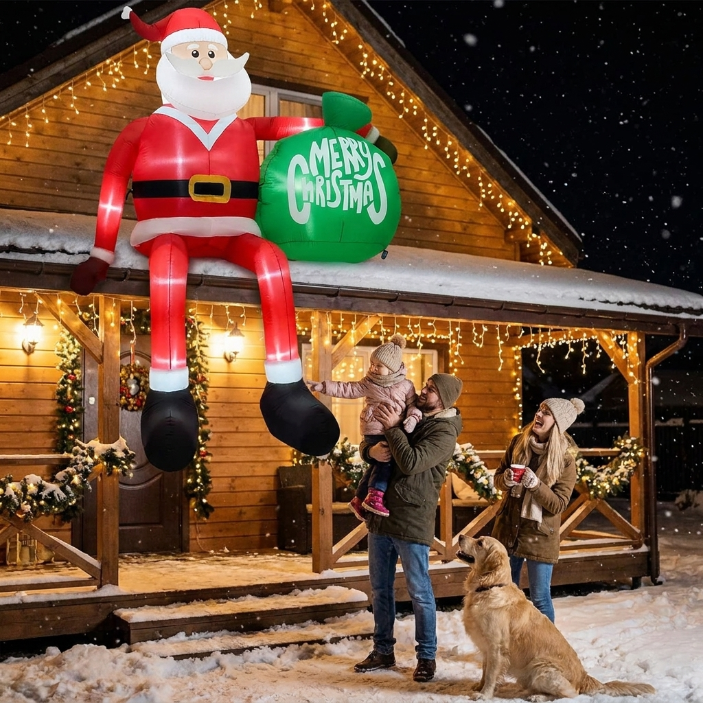 LED Climbing Santa Inflatable lifestyle
