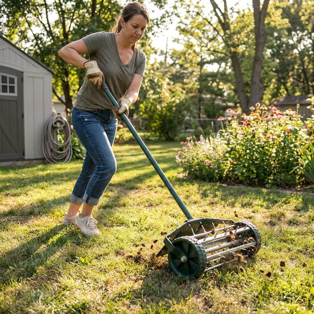 Lawn Spike Soil Aerator lifestyle