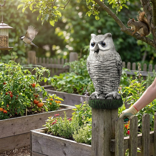 Realistic Owl Decoy lifestyle