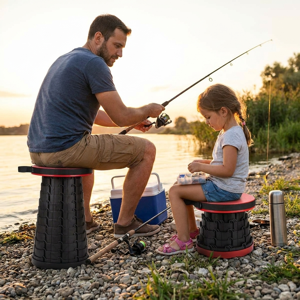 Ultra Light Retractable Stool lifestyle