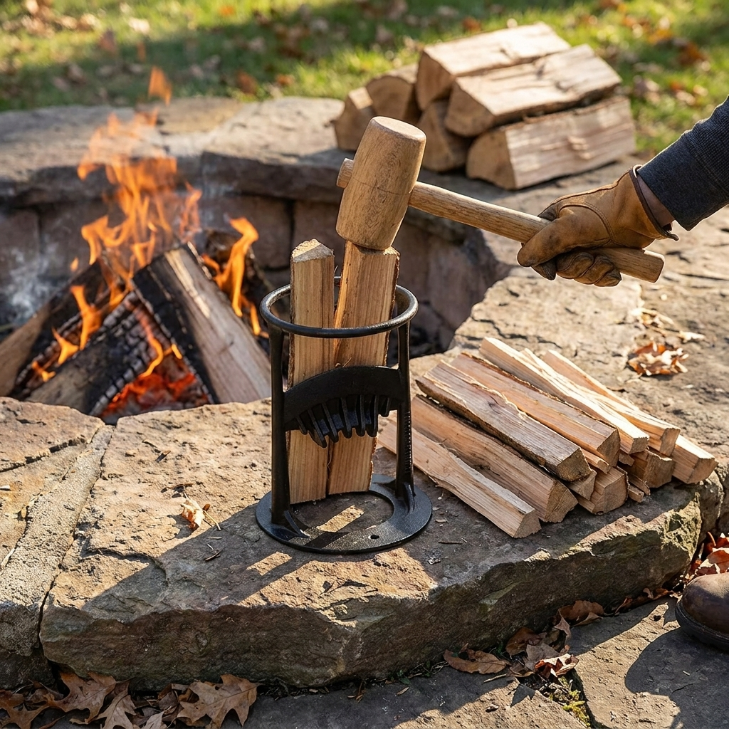 Cast Iron Firewood Splitter lifestyle