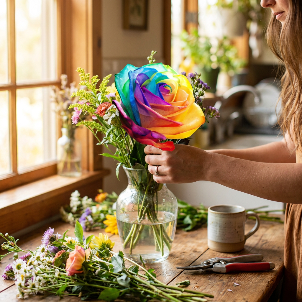 Rainbow Rose Seeds lifestyle