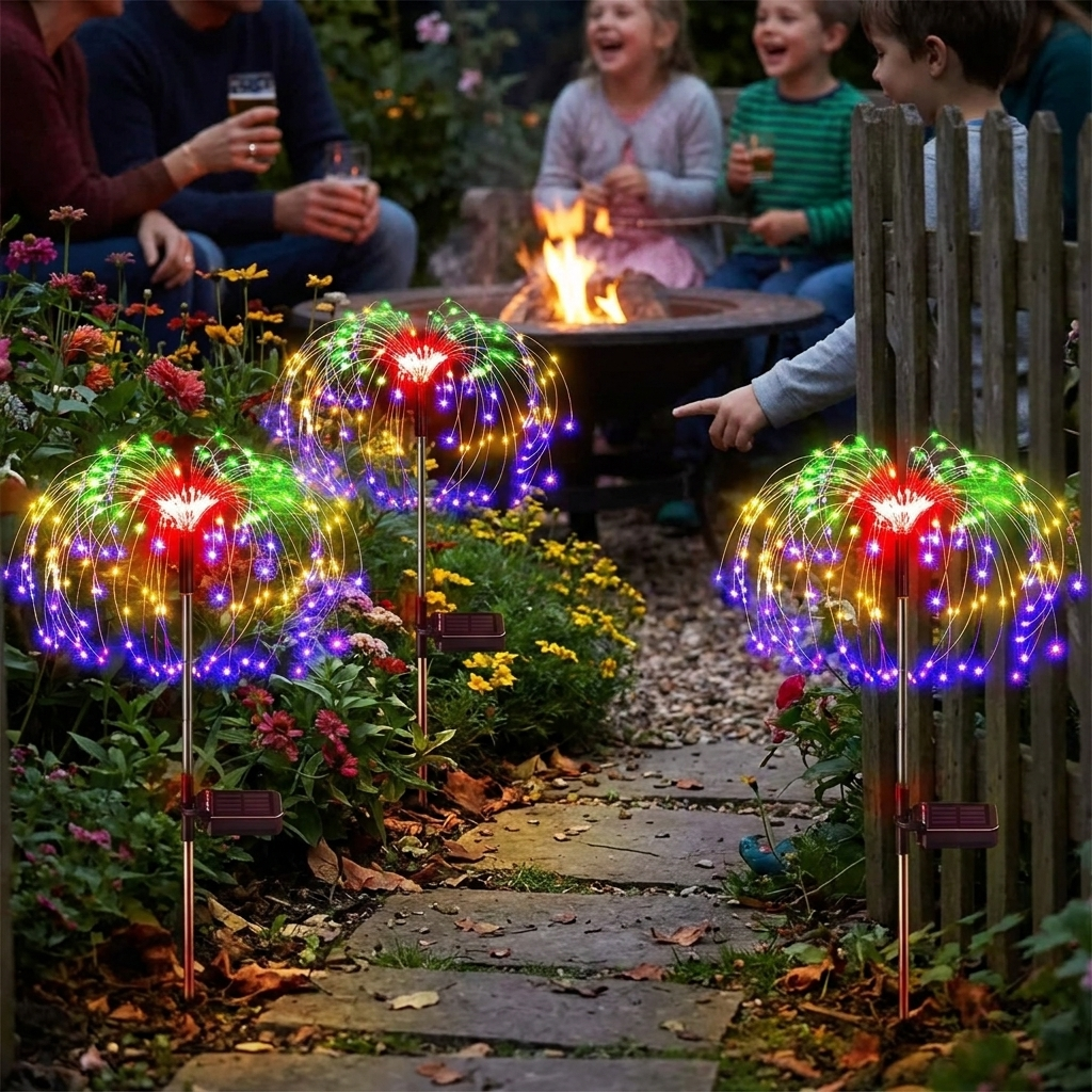 Firework Lights Garden Decor lifestyle