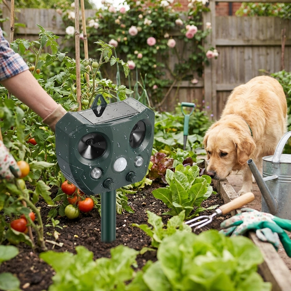 Solar Ultrasonic Animal Repeller lifestyle