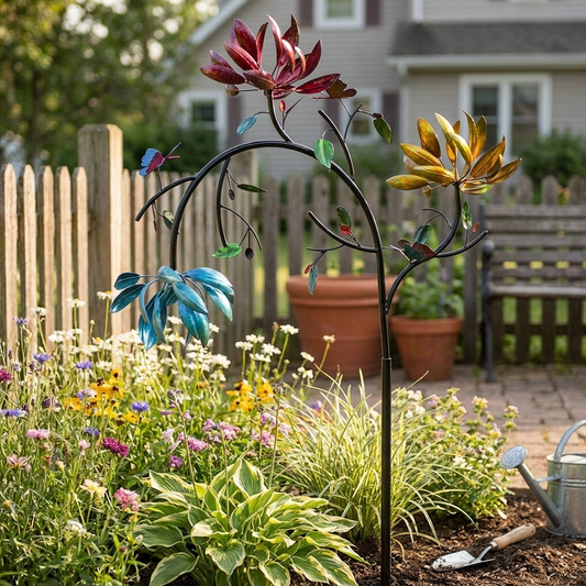 Vibrant Summer Flower Wind Spinner lifestyle