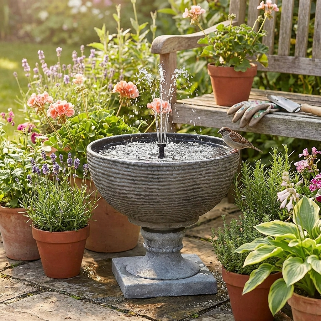 LED Solar Energy Fountain lifestyle