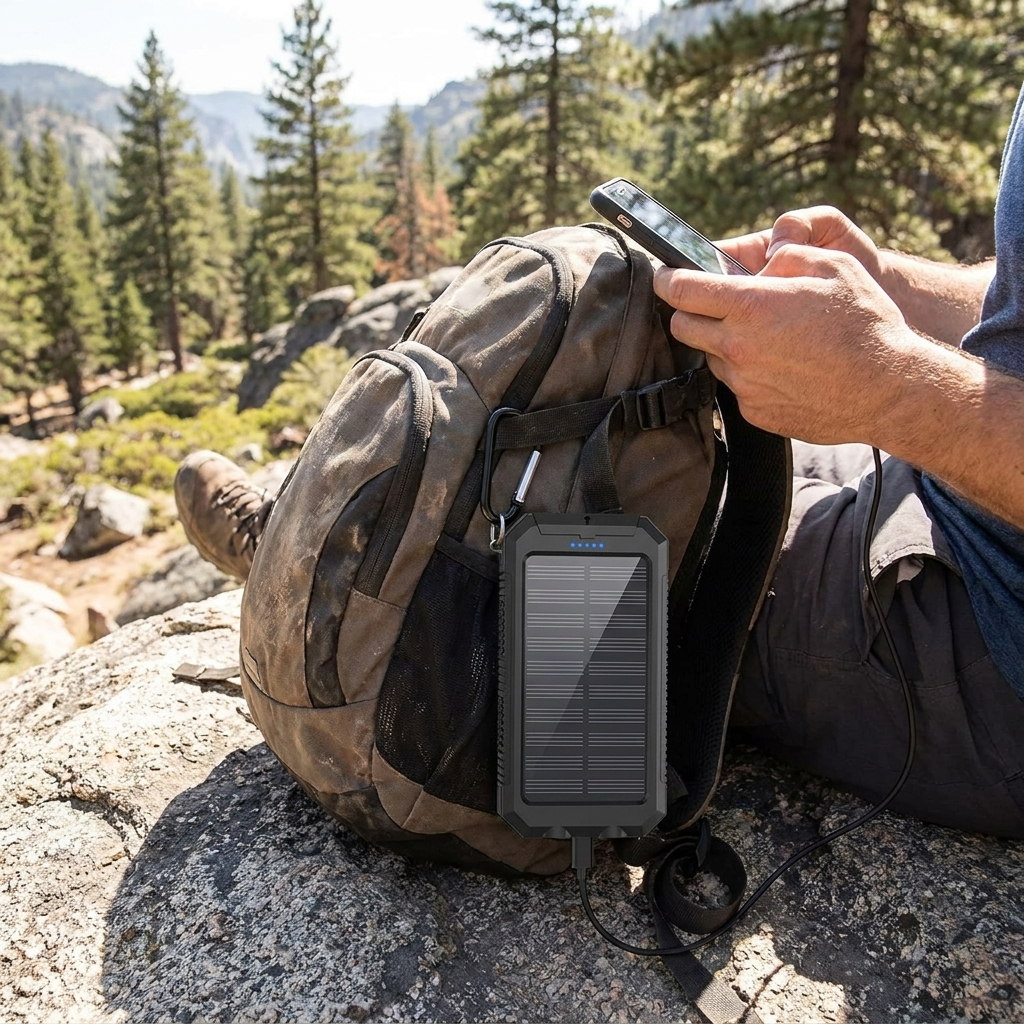Solar Charger Waterproof Power Bank lifestyle