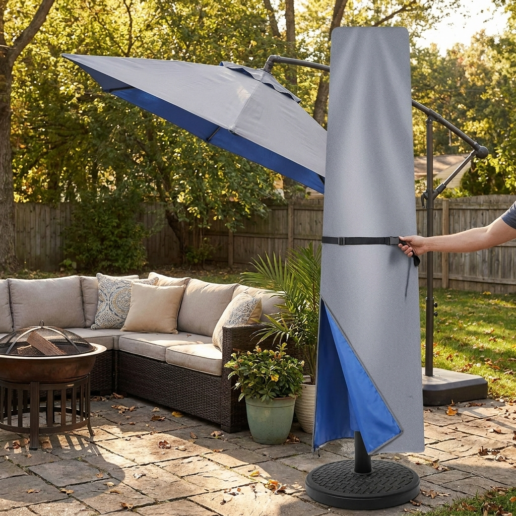 Waterproof Outdoor Parasol Cover lifestyle