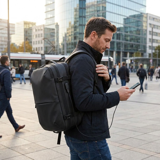 Compression Travel Backpack lifestyle