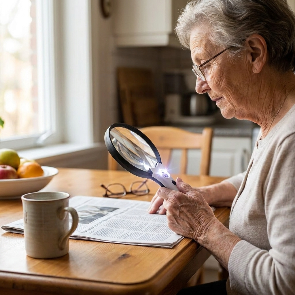Large Magnifying Glass with Light lifestyle