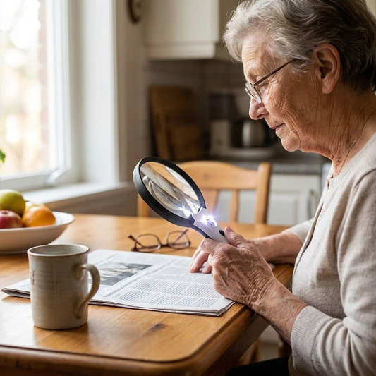Large Magnifying Glass with Light lifestyle