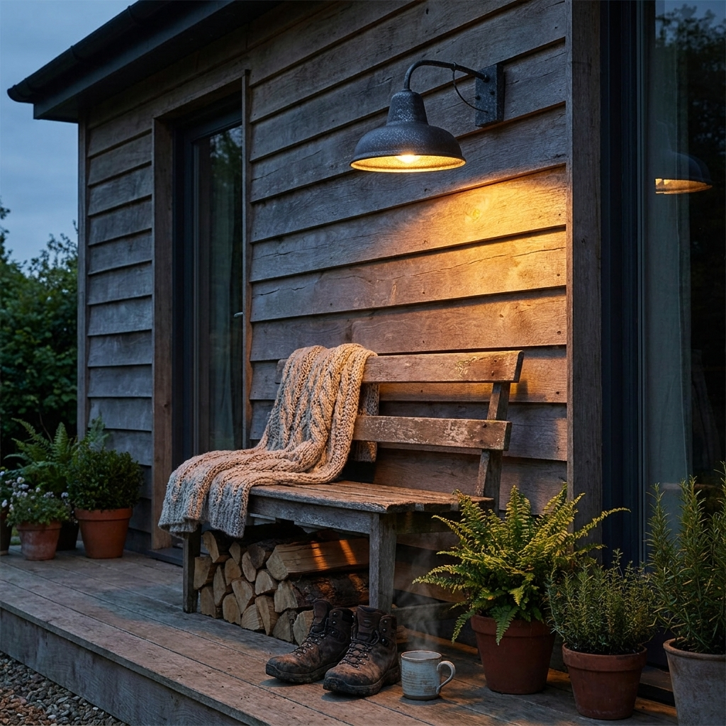 Antique Vintage Barn Light lifestyle