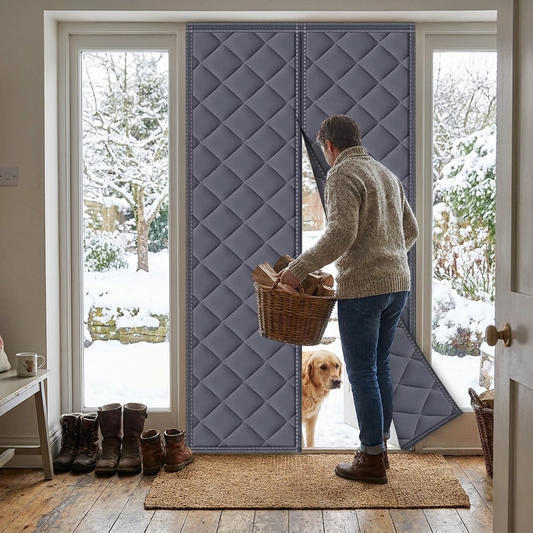 Magnetic Thermal Winter Door Insulation Curtain lifestyle