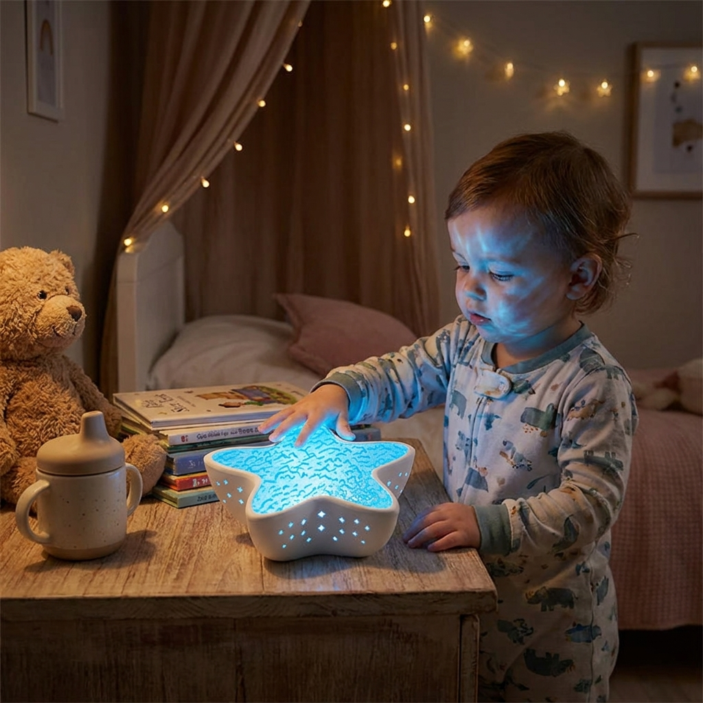 Starfish Ocean Wave Night Light Projector lifestyle
