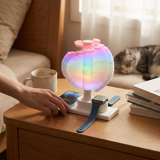 Spiral Tree Table Lamp with Wireless Charger lifestyle