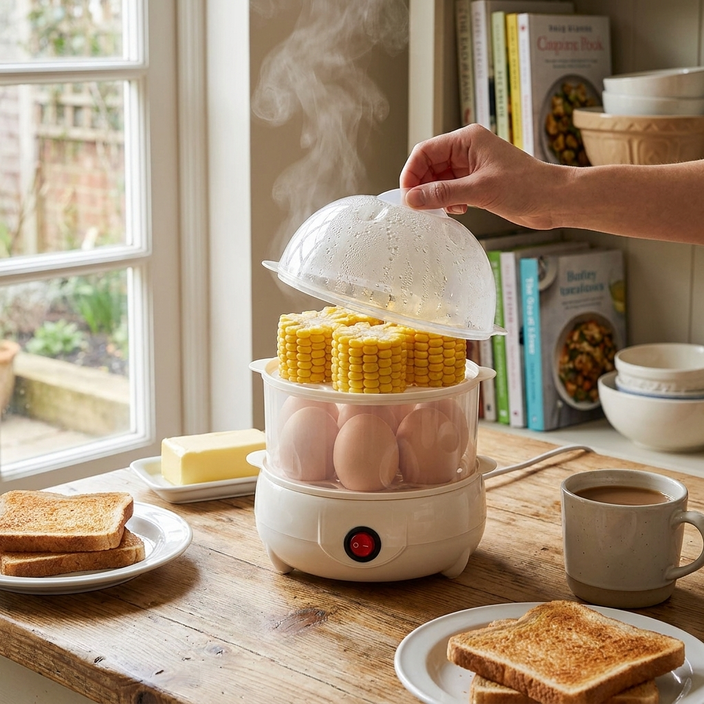 Double Layer Multifunctional Electric Egg Cooker lifestyle