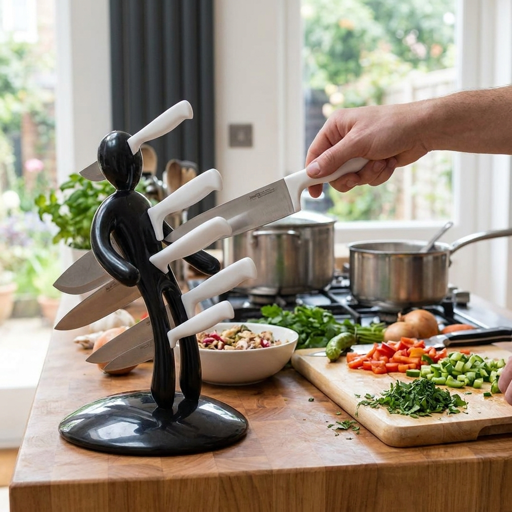 Creative Humanoid Kitchen Knife Holder Set lifestyle