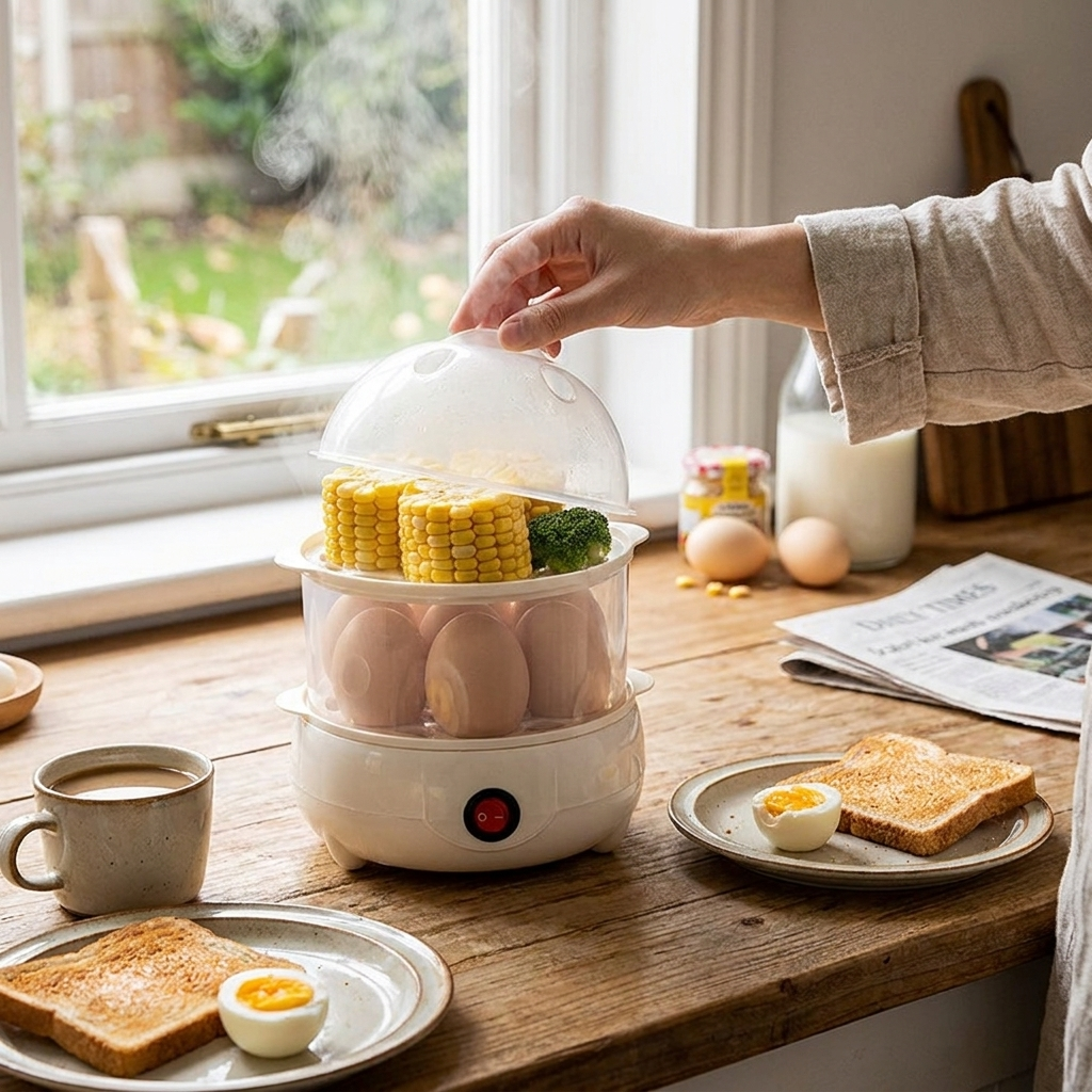 Double Layer Multifunctional Electric Egg Cooker lifestyle