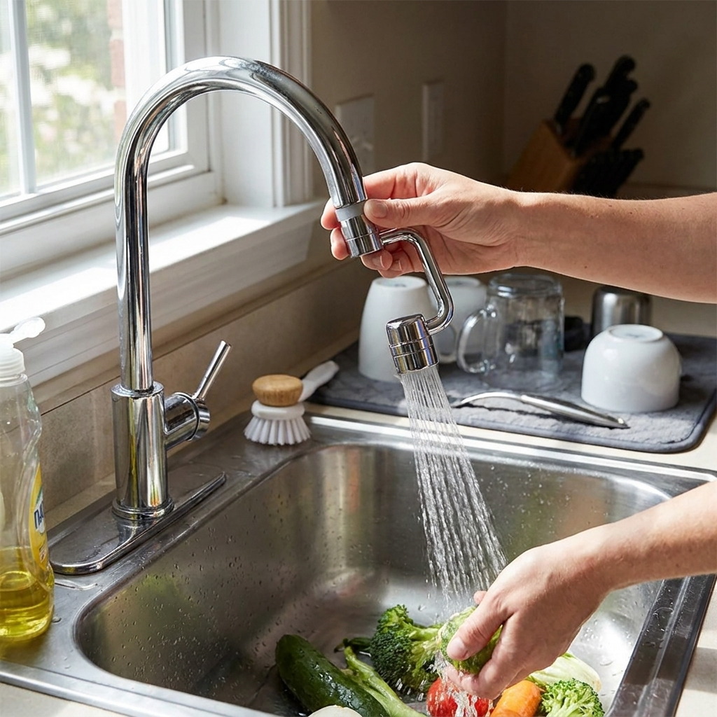 1080 Rotating Universal Faucet Extender lifestyle