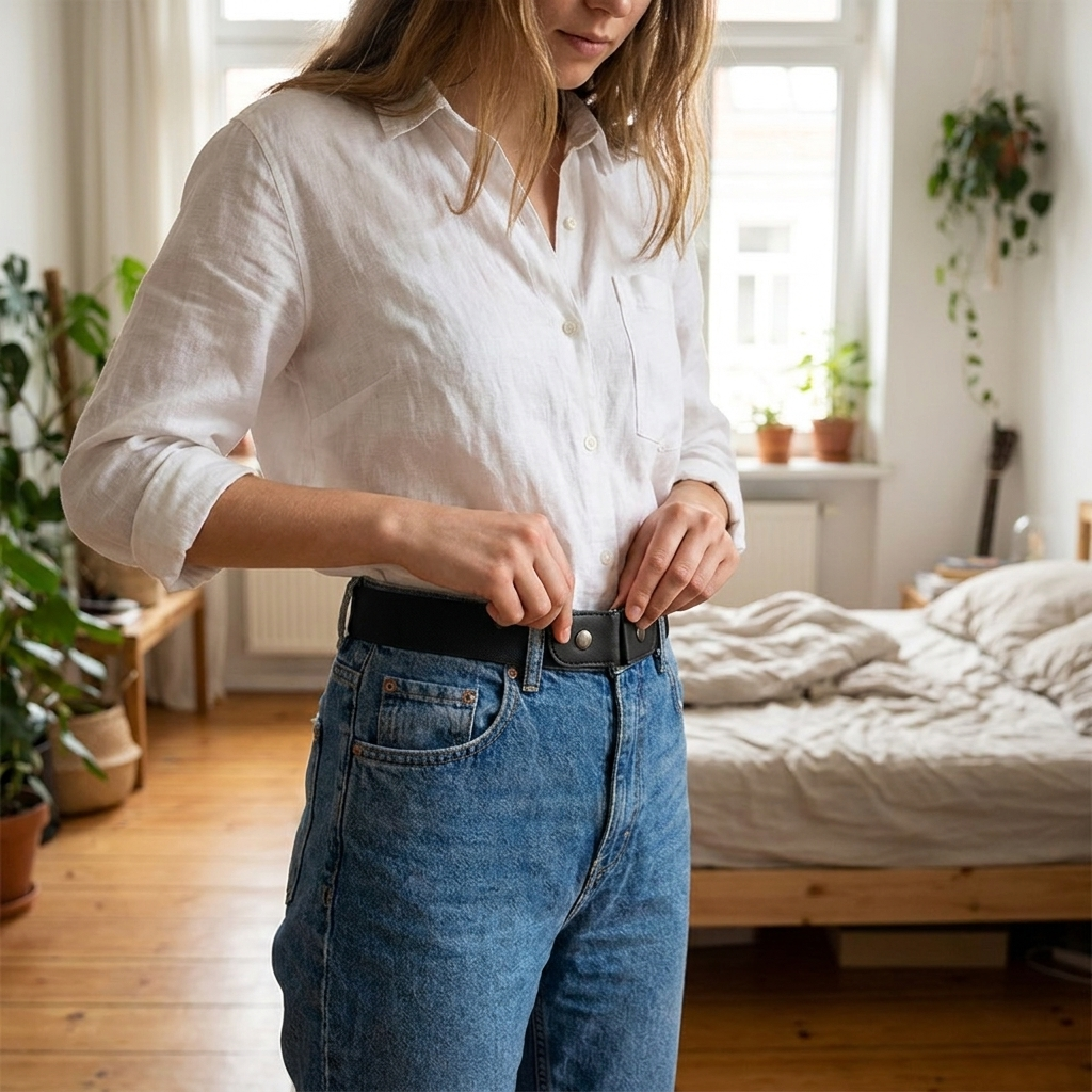 Adjustable Elastic Invisible No Buckle Belt lifestyle