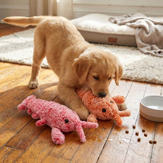 Electric Jumping Shrimp Pet Toy lifestyle