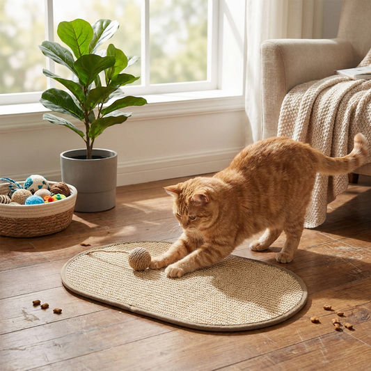 Sisal 3 in 1 Wall Mounted Cat Scratch Pad lifestyle