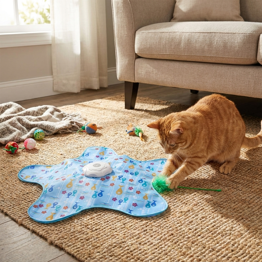 Automatic Hide and Seek Interactive Cat Toy lifestyle