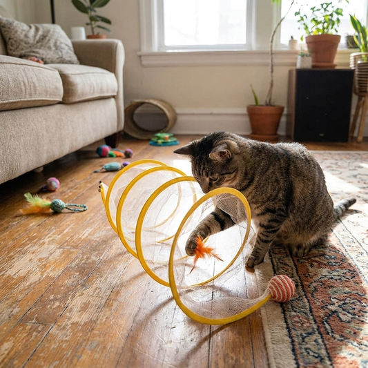 Collapsible S Type Interactive Cat Tunnel lifestyle