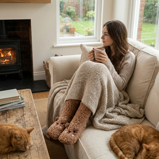 Kawaii Bear Fleece Warm Socks lifestyle