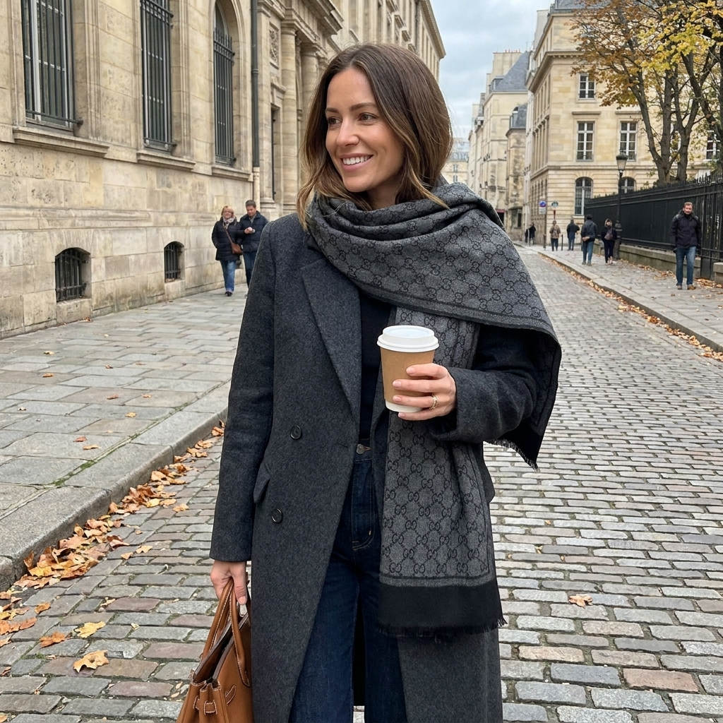 Luxury Cashmere Feel Winter Scarf lifestyle
