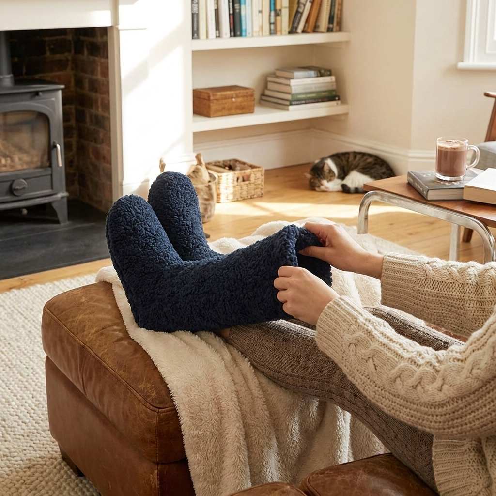 Winter Plush Indoor Warm Socks lifestyle