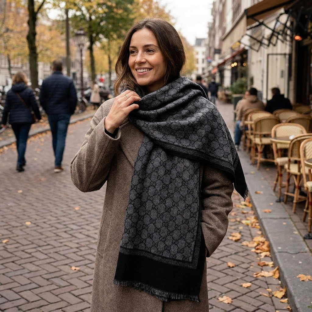 Luxury Cashmere Feel Winter Scarf lifestyle