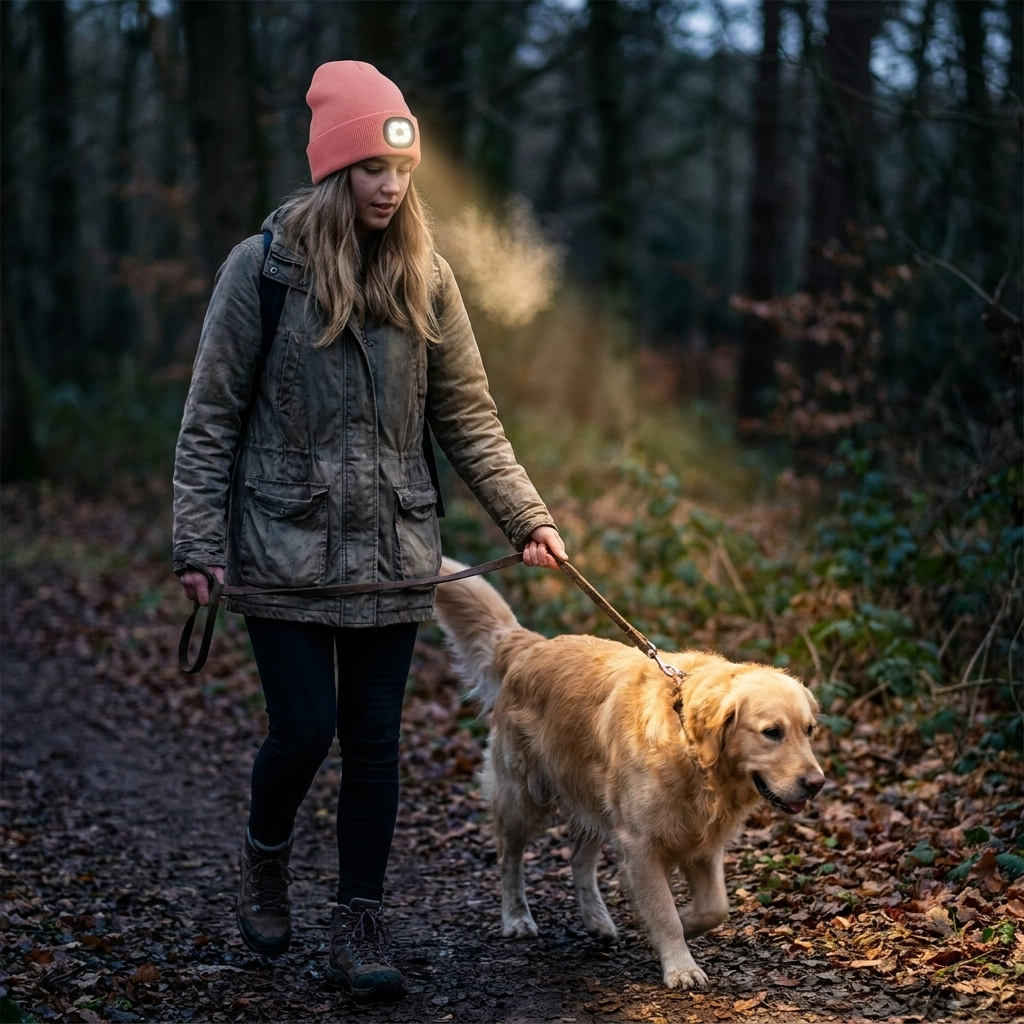 Rechargeable LED Beanie Hat for Winter lifestyle