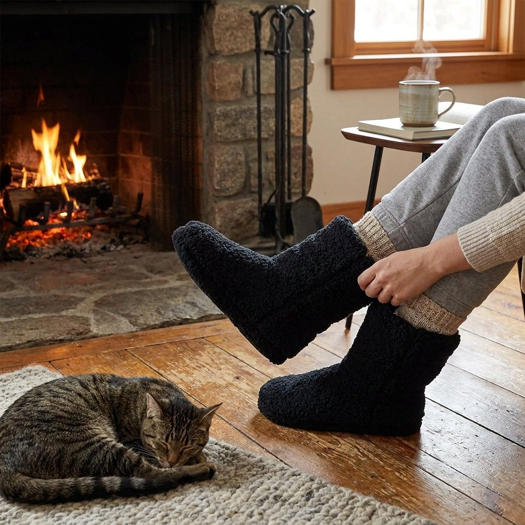 Winter Plush Indoor Warm Socks lifestyle