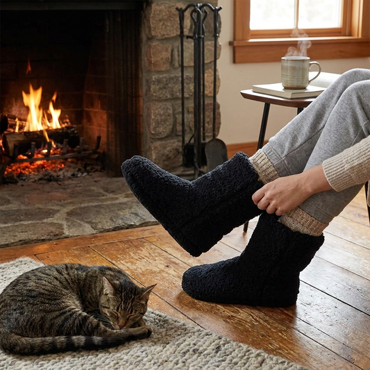Winter Plush Indoor Warm Socks lifestyle