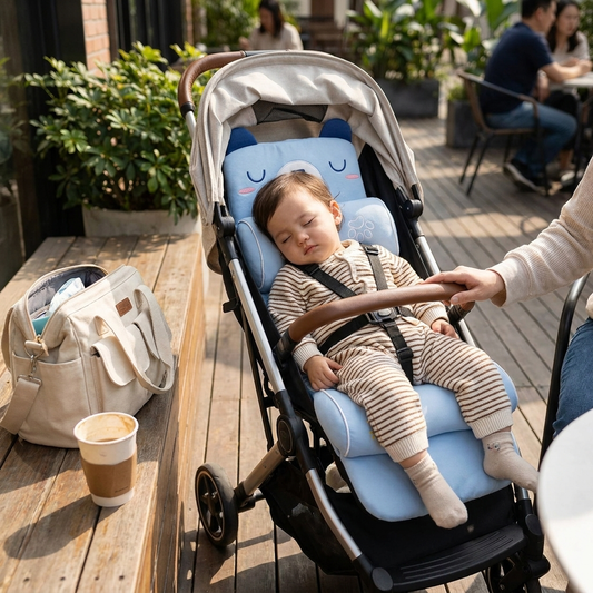 Kids Ergonomic Baby Head Support Pillow lifestyle