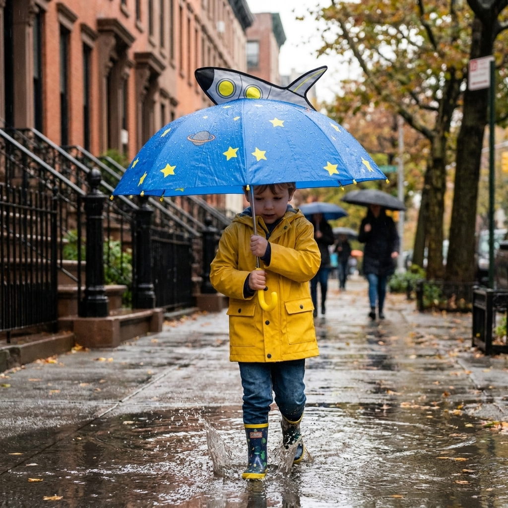 Rainbow Fun Kids Umbrella lifestyle