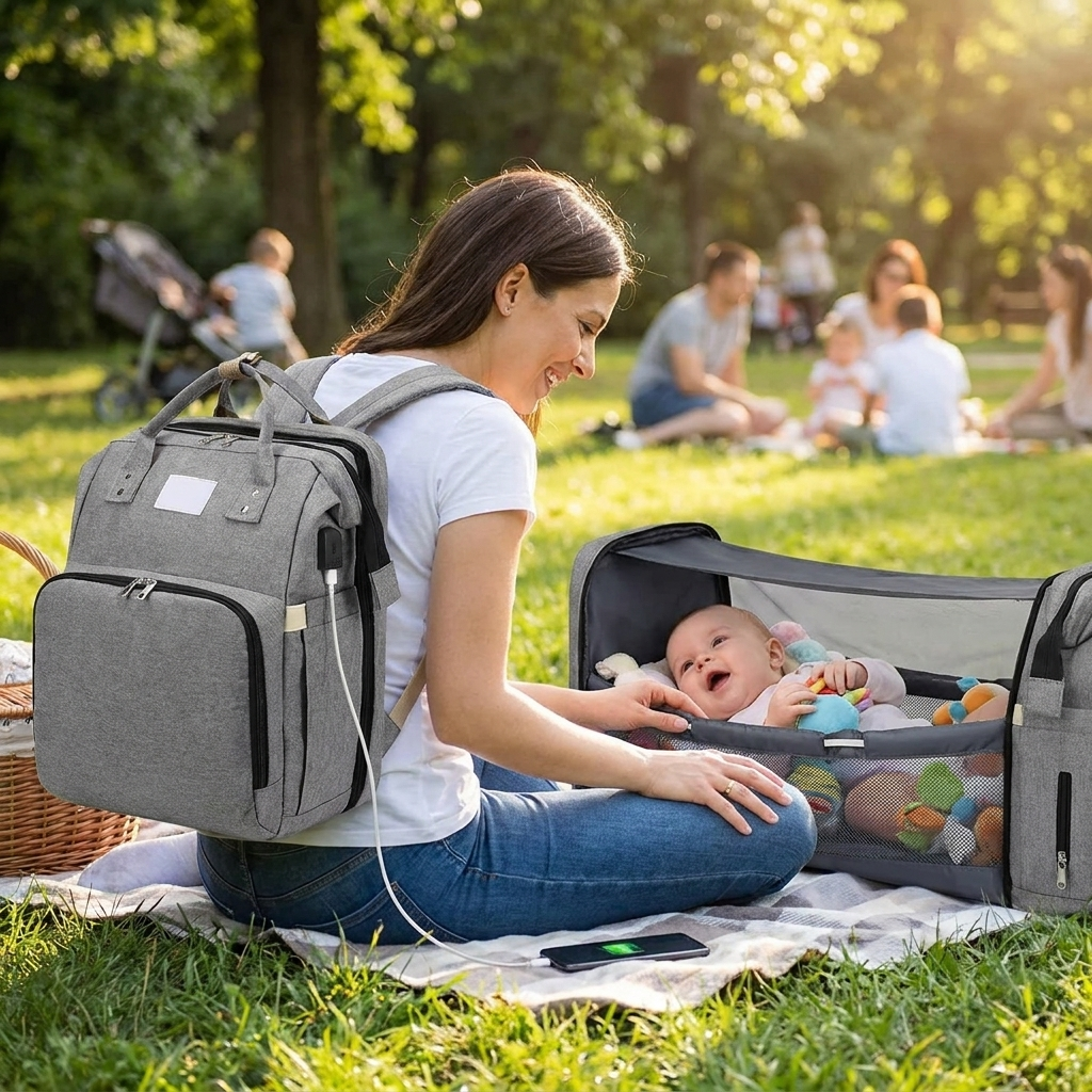 Baby Essentials Parent Backpack lifestyle
