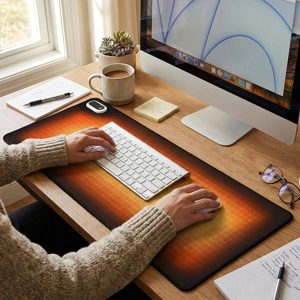 Heated Desk and Mouse Pad lifestyle