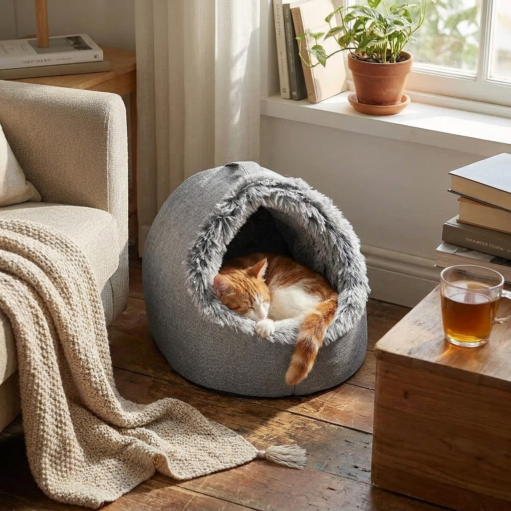 Winter Cat Bed lifestyle