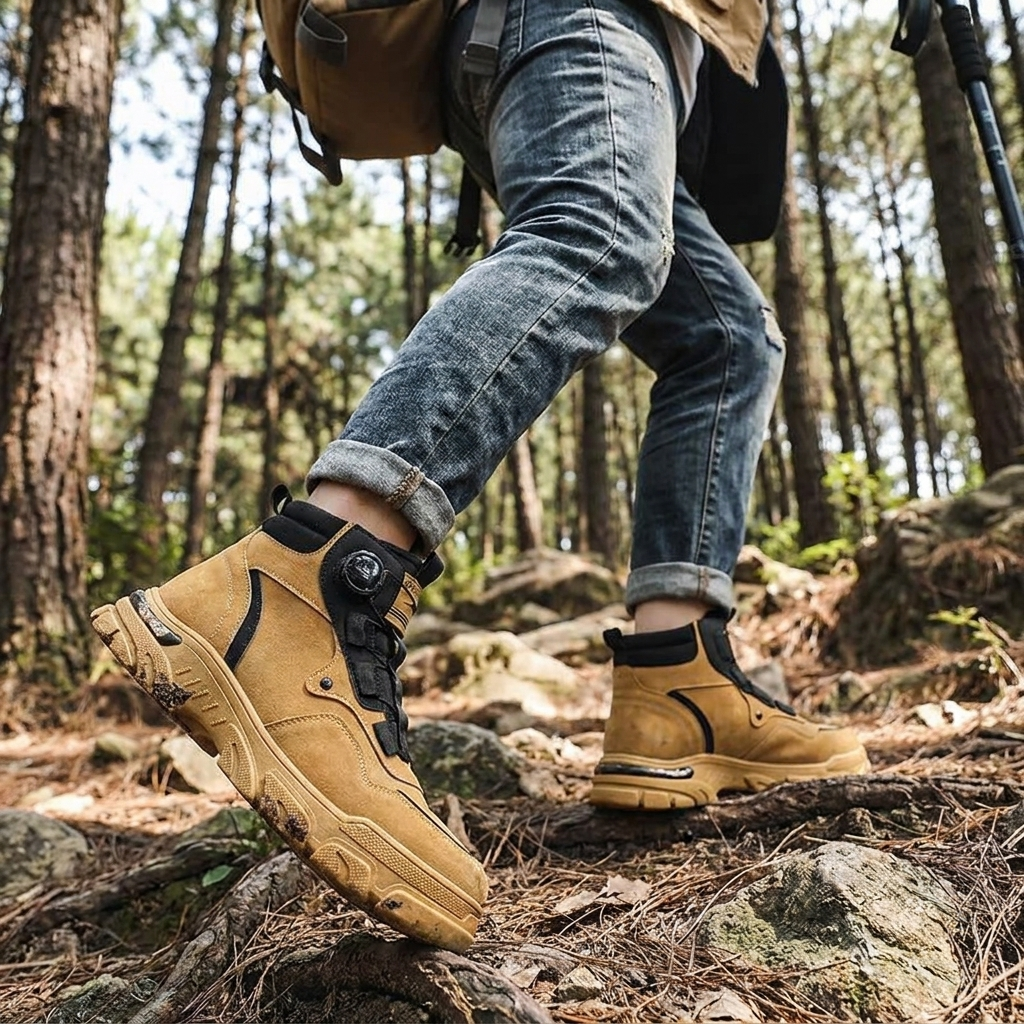 Mens Rugged Heavy Duty Work Boots lifestyle