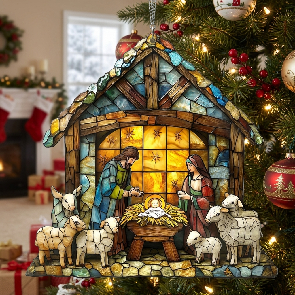 Nativity Scene Suncatcher lifestyle