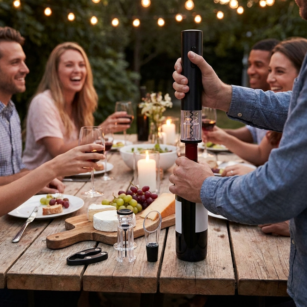 Air-Assist Wine Bottle Opening Set lifestyle
